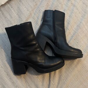 Sleek Black Heeled Boots